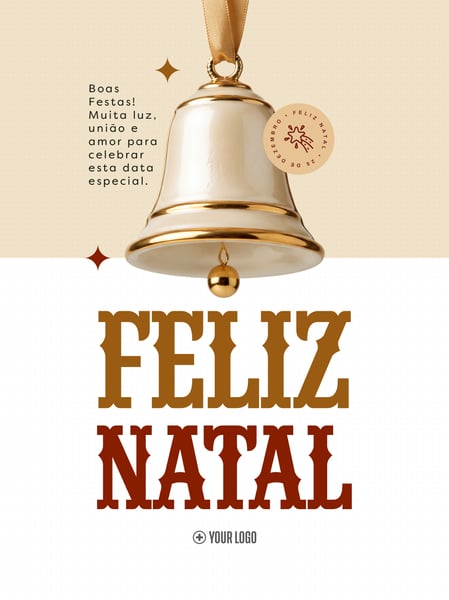 FELIZ NATAL SINO DOURADO DESIGN SOCIAL MEDIA FLYER PSD EDITÁVEL