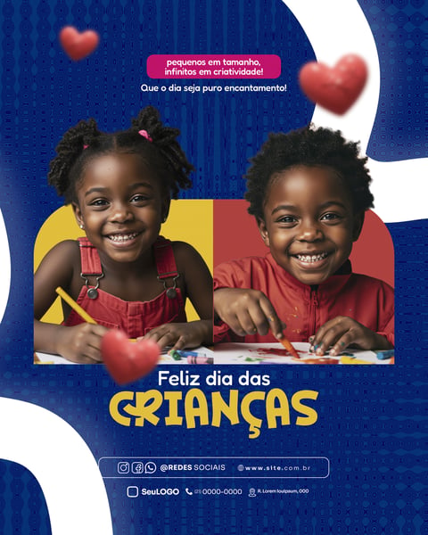 FELIZ DIA DAS CRIANÇAS 12 DE OUTUBRO FEED SOCIAL MEDIA PSD EDITÁVEL 06
