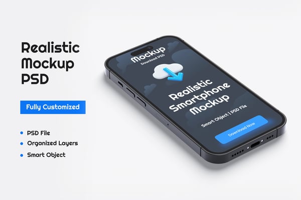 Editable iPhone Mobile Phone Mockup Collection (PSD)