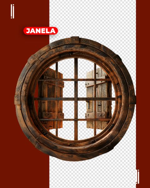 JANELA DE MADEIRA | PARA COMPOSIÇÃO | IMAGEM SEM FUNDO | PSD EDITÁVEL