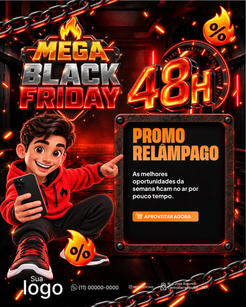 Black Friday Banner Social Media PSD Editável 2