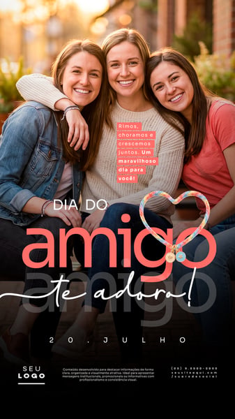 DIA DO AMIGO 20 DE JULHO STORY SOCIAL MEDIA PSD EDITÁVEL 2
