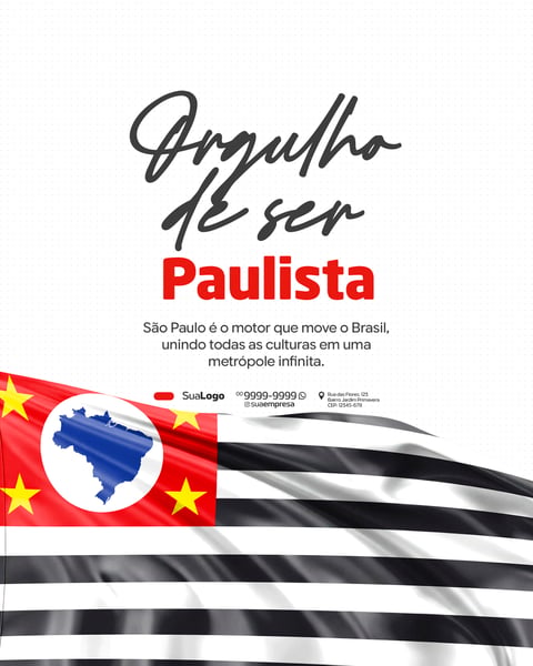 ORGULHO DE SER PAULISTA SOCIAL MEDIA PSD EDITÁVEL