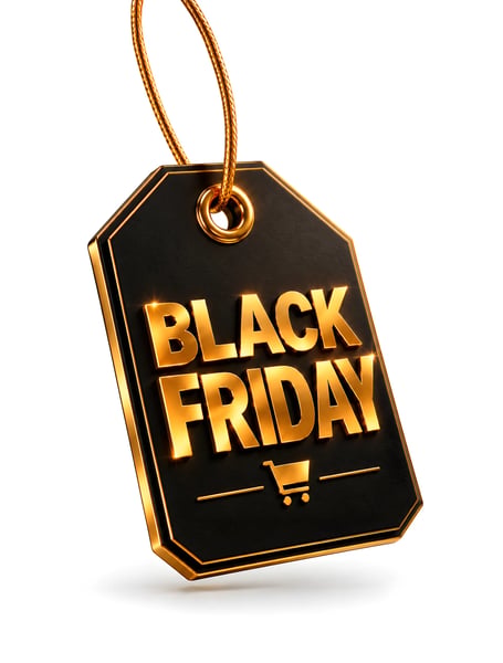ETIQUETA BLACK FRIDAY DOURADA PREMIUM
