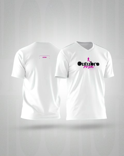 PSD MOCKUP DE MODELO DE CAMISETA OUTUBRO ROSA DESIGN TOTALMENTE EDITAVEL T-SHIRT TEMPLATE FULLY EDITABLE