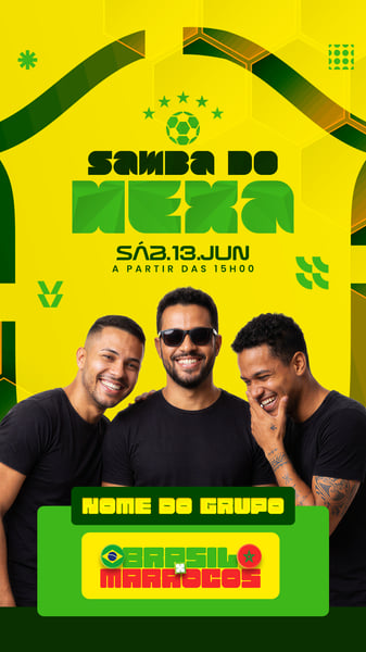 FLYER BRASIL X MARROCOS STORY 2 PSD EDITÁVEL