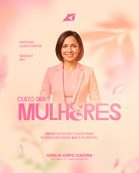 FLYER PARA IGREJA CULTO DAS MULHERES FEED 1