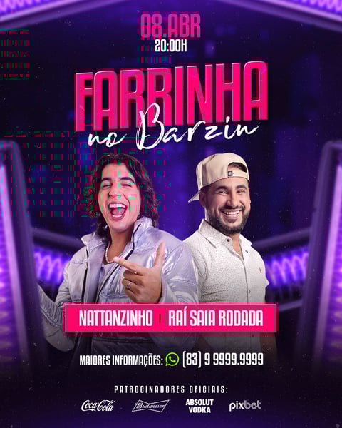 FLYER PSD EDITÁVEL FARRINHA NO BARZIN FEED