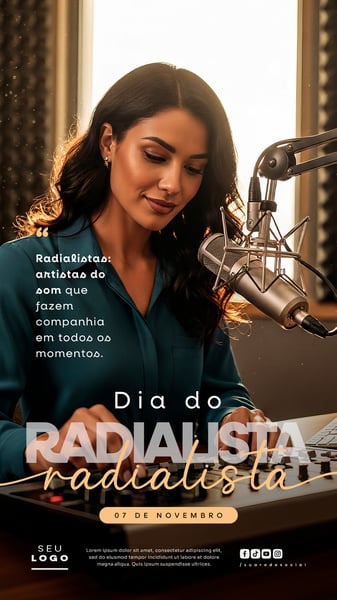 DIA DO RADIALISTA 7 DE NOVEMBRO STORY SOCIAL MEDIA PSD EDITÁVEL 2