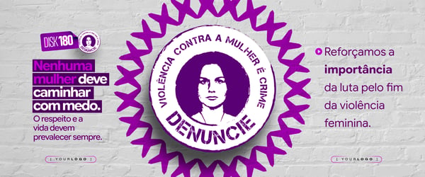 CARROSSEL AGOSTO LILÁS CONSCIENTIZAÇÃO VIOLÊNCIA CONTRA A MULHER PSD EDITÁVEL