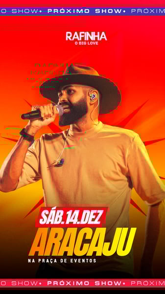 PSD EDITÁVEL - AGENDA DE SHOW RAFINHA O BIG LOVE @NYELDESIGNER