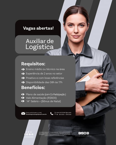 RECRUTAMENTO EMPREGO TEMOS VAGAS ABERTAS CONTRATAÇÃO SOCIAL MEDIA PSD EDITÁVEL 21