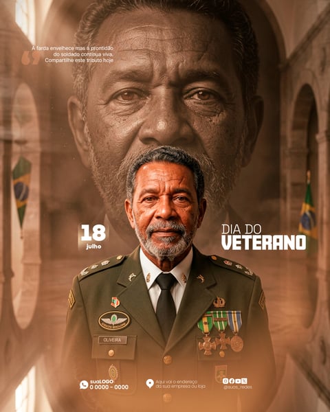 DIA DO VETERANO MILITAR O VALOR DO SACRIFÍCIO PERMANECE INTACTO