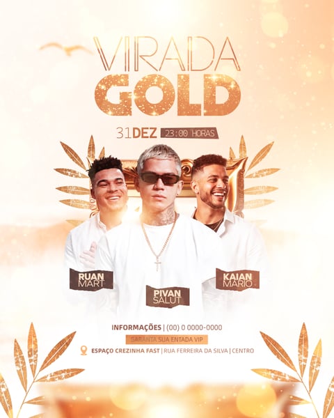 VIRADA GOLD FESTA EVENTO SHOW ARTISTA BALADA ANO NOVO