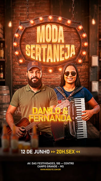 FLYER DE SHOWS MODA SERTANEJA STORY 223