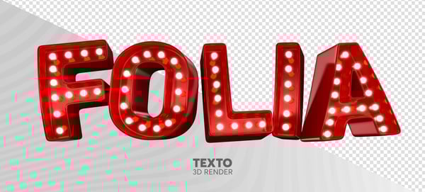 ELEMENTO 3D CARNAVAL FOLIA PNG