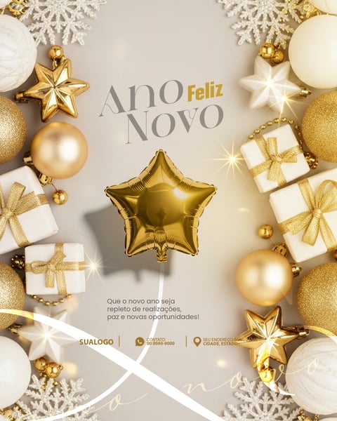 FELIZ ANO NOVO 2026 SOCIAL MEDIA PSD EDITÁVEL 01