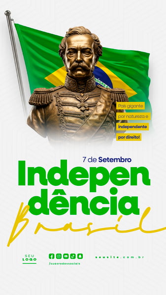 INDEPENDÊNCIA DO BRASIL 7 DE SETEMBRO STORY SOCIAL MEDIA EDITÁVEL