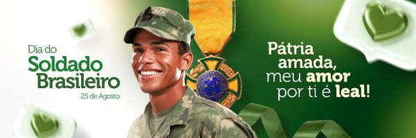 POST DIA DO SOLDADO BRASILEIRO 25 DE AGOSTO PSD EDITÁVEL SOCIAL MEDIA