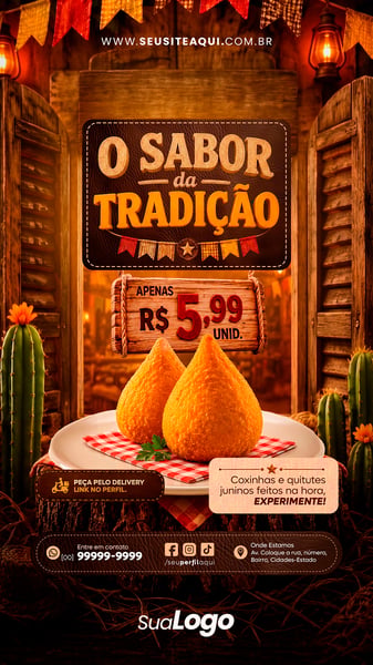 STORY FESTA JUNINA SÃO JOÃO SOCIAL MEDIA TEMPLATE PSD EDITÁVEL 06