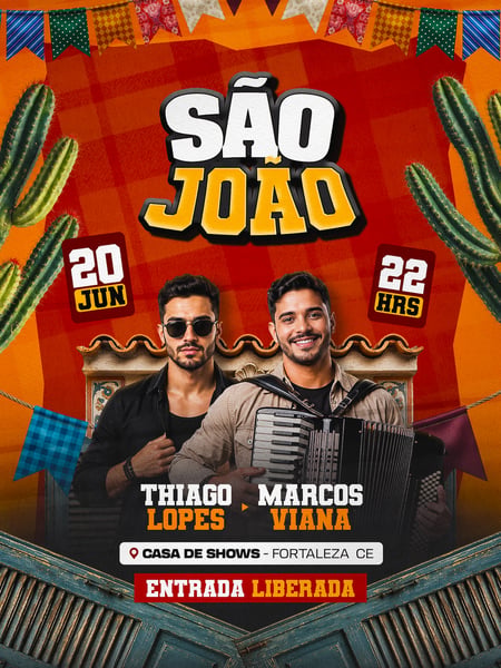 29 - FLYER FESTA - SÃO JOÃO - FEED PSD EDITÁVEL