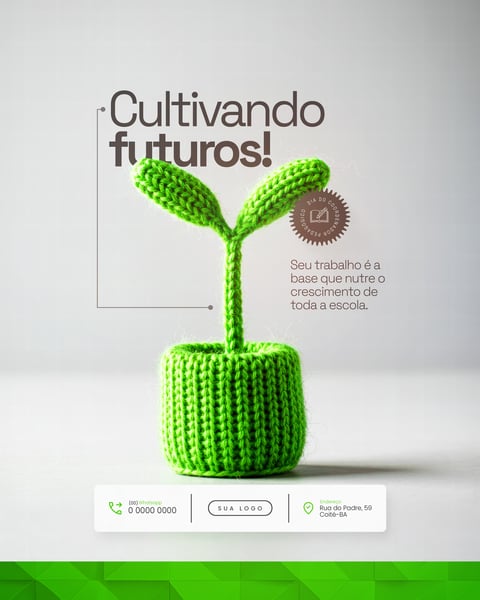 CULTIVANDO FUTUROS DIA DO COORDENADOR PEDAGÓGICO SOCIAL MEDIA PSD EDITÁVEL