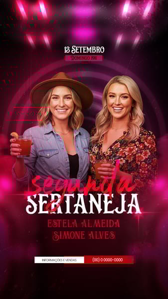 FLYER EVENTOS ARTISTAS SHOWS FESTA SOCIAL MEDIA PSD EDITÁVEL 2