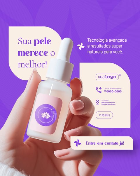 ESTÉTICA CLÍNICA DE BELEZA FEED VERTICAL SOCIAL MEDIA PSD EDITÁVEL