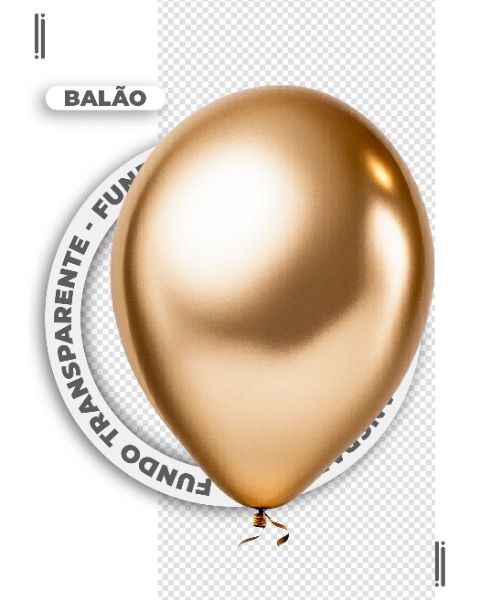 BALÃO DOURADO | FELIZ ANO NOVO | IMAGEM SEM FUNDO | PNG | PSD EDITÁVEL