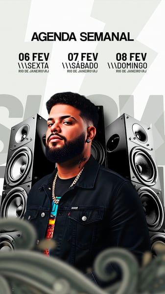 FLYER EVENTO AGENDA SHOW PSD STORY 103