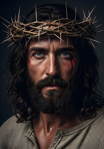 ROSTO DE JESUS CRISTO MUITO PRÓXIMO DA CÂMERA 08