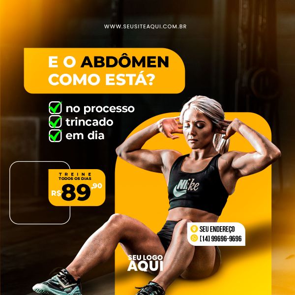 ACADEMIA - CROSS FIT - FITNESS | SOCIAL MEDIA | PSD EDITÁVEL