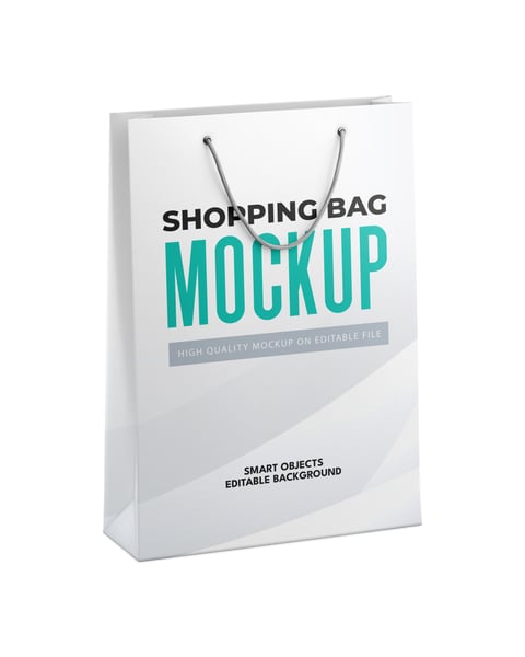 SACOLA DE COMPRAS PSD EDITÁVEL MOCKUP