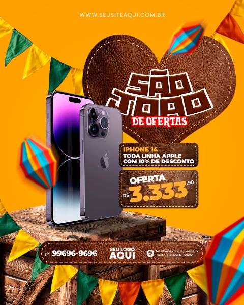 FEED - FESTA JUNINA, SÃO JOÃO - PSD EDITÁVEL