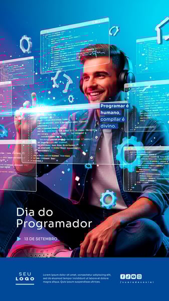 DIA DO PROGRAMADOR 13 DE SETEMBRO SOCIAL MEDIA PSD EDITÁVEL STORY 1