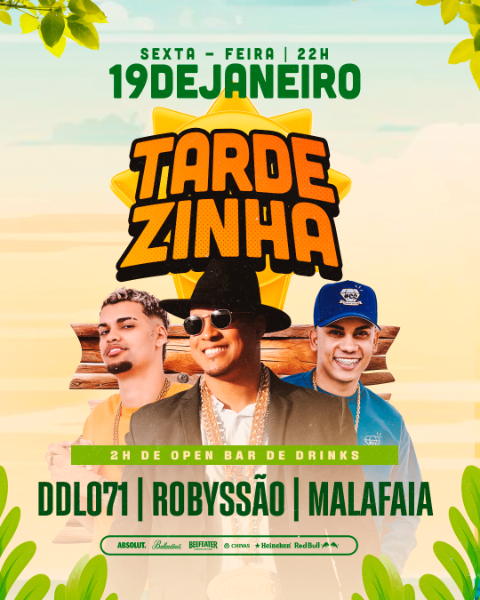 FLYER EVENTO TARDEZINHA ROBYSSÃO DDL071 MALAFAIA FEED PSD EDITÁVEL