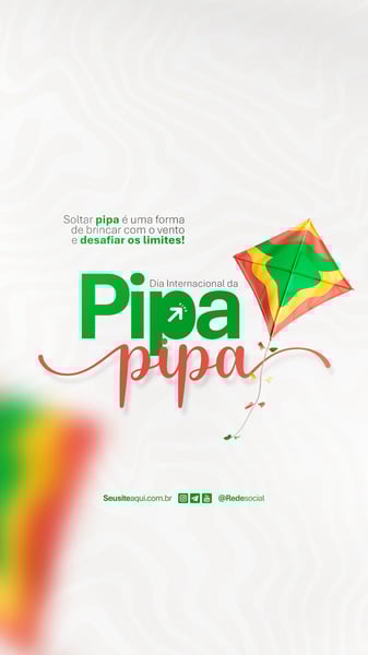 DIA INTERNACIONAL DA PIPA 14 DE JANEIRO DIA DA PIPA SOCIAL MEDIA PSD EDITÁVEL