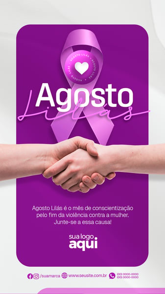 SOCIAL MEDIA AGOSTO LILÁS STORY
