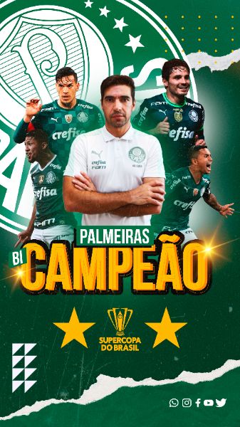 FLYER SOCIAL MEDIA FUTEBOL PALMEIRAS CAMPEÃO