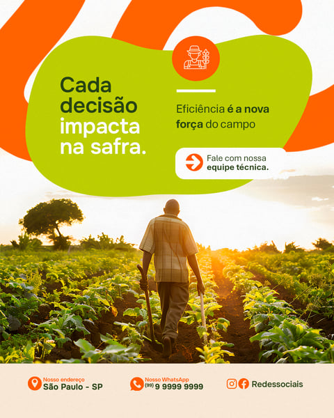 AGROPECUÁRIA CADA DECISÃO SOCIAL MEDIA PSD EDITÁVEL