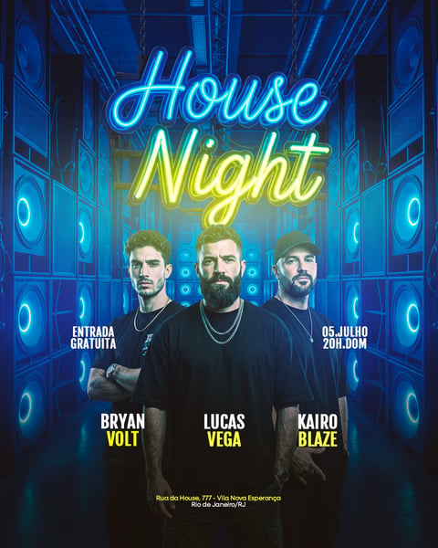 FLYER EVENTO DE SHOWS HOUSE NIGHT FEED 243