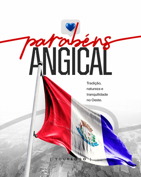 PARABÉNS ANGICAL MUNICÍPIO SOCIAL MEDIA PSD EDITÁVEL