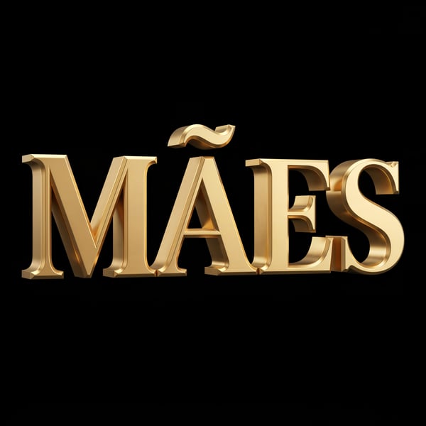 SELO 3D DIA DAS MÃES TIPOGRAFIA DOURADO 08