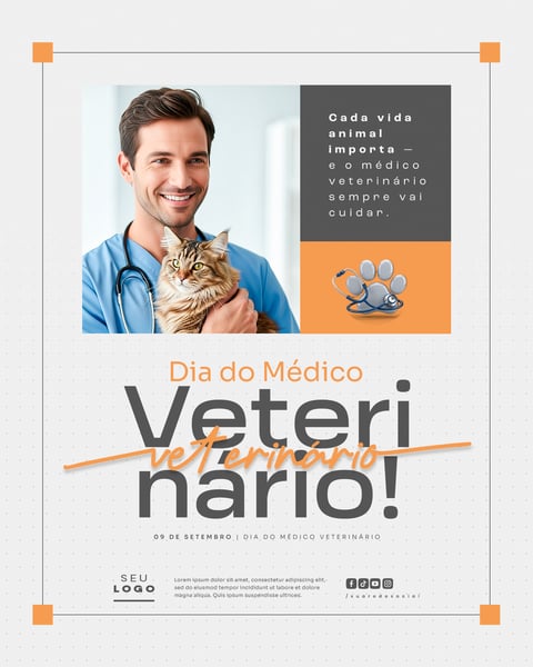 DIA DO MÉDICO VETERINÁRIO 09 DE SETEMBRO SOCIAL MEDIA PSD EDITÁVEL 4