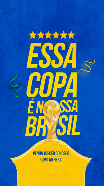 COPA DO MUNDO 2026 BRASIL RUMO AO HEXA SOCIALMEDIA PSD STORY 8