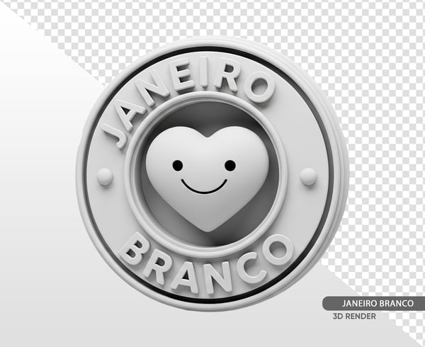 SELO 3D JANEIRO BRANCO MODELO 05