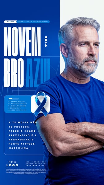 NOVEMBRO AZUL CAMPANHA MUNDIAL DE CONSCIENTIZAÇÃO DA SAÚDE DO HOMEM E COMBATE AO CÂNCER DE PRÓSTATA STORY SOCIAL MEDIA PSD EDITÁVEL 4