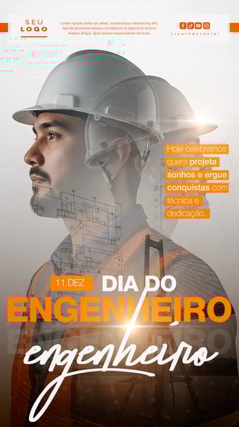 DIA DO ENGENHEIRO 11 DE DEZEMBRO STORY SOCIAL MEDIA PSD EDITÁVEL 6