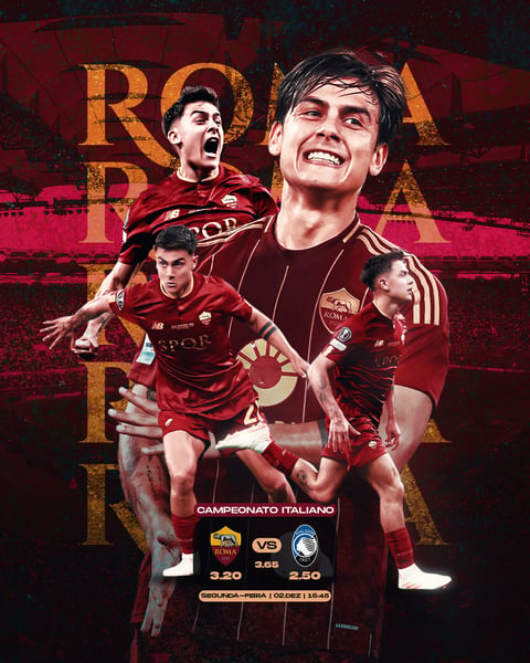 JOGO DO DIA ROMA X ATALANTA | Baixar Design