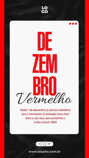 STORY DEZEMBRO VERMELHO È NECESSÁRIO RELEMBRAR EVITE CONTRAIR AIDS